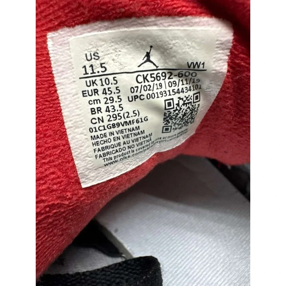 Air Jordan‎ 3 Retro SE Unite Lace-Up Sneakers Fire Red CK5692-600 Mens Size 11.5